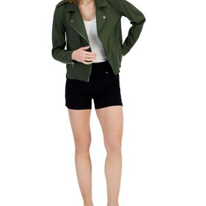 Women's Twill Moto Jacket